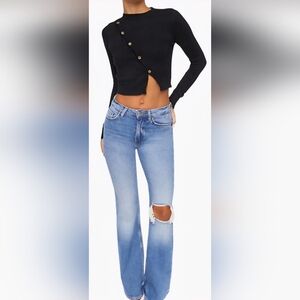 Forever 21 Jeans Womens Denim Size 24 Flare Slim Fit High Rise Night Out Cowgirl